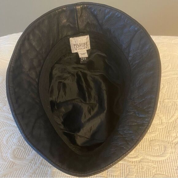 WILSON Leather M. Julian Black Bucket Hat Size Large - Picture 7 of 9